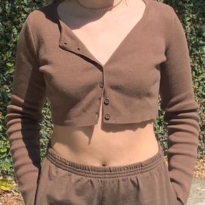Brandy melville brown athelia sweater